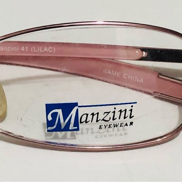 Manzini Eyewear Pink Gold Oval Sunglasses Frames - Picture 3 of 6